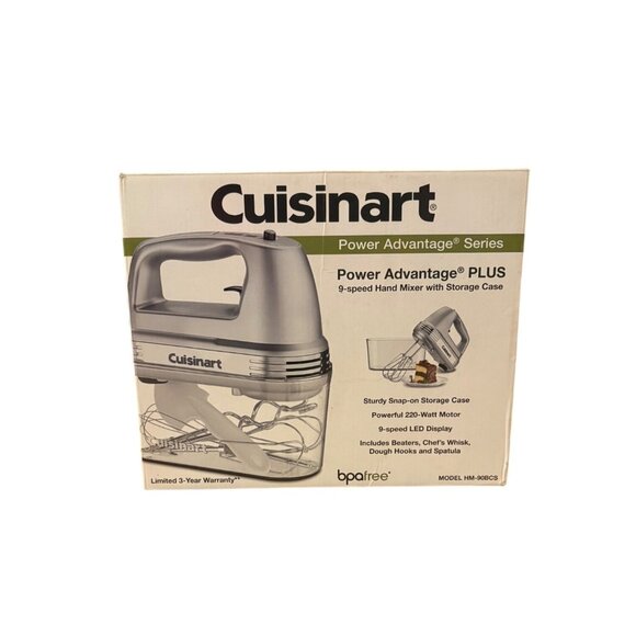 Amazon.com: Cuisinart HM-90BCS Power Advantage Plus 9-Speed  Cuisinart HM-90BCS Power Advantage Plus 9-Speed Handheld Mixer Brand New